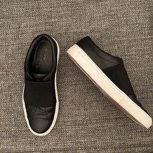 2 pair of slip on shoes one via spica leather and the other Ellen brand